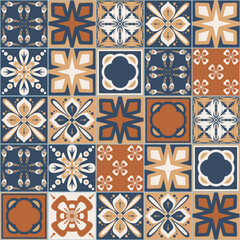 Brown walnut ceramic tiles for design, square vintage vector illustration