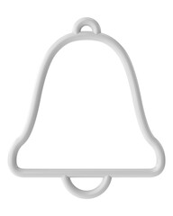 Christmas line art. Christmas bell. 3D illustration.