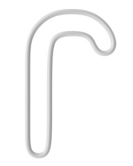 Christmas line art. Christmas candy cane. 3D illustration.