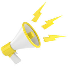 Megaphone. 3D illustration.