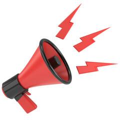 Megaphone. 3D illustration.