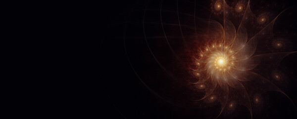 Abstract shape golden ratio swirl background