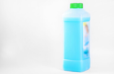 Fabric softener on white background