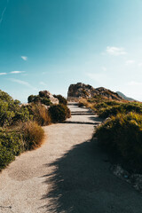 Pathway to Mirador de Es Colomer in Mallorca, Spain. Very popular tourist destination.