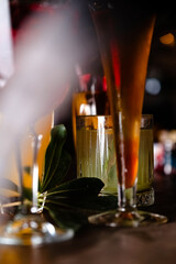 Beautiful and tasty cocktails with juice