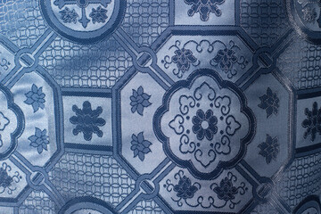 Light Blue Mongolian Silk Full Frame