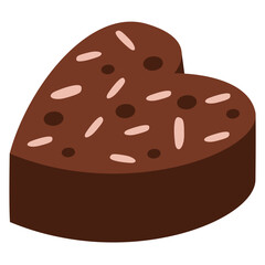 Chocolate Dessert Illustration Chocolate Cake With Nuts
