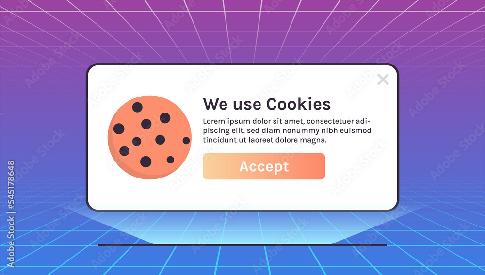 Aufkleber protection of personal data information cookie and internet web page we use cookies policy concept f