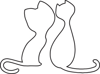 Abstract Lineart International Cat Day