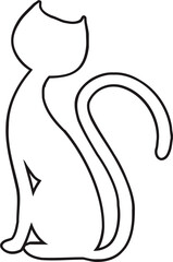 Abstract Lineart International Cat Day