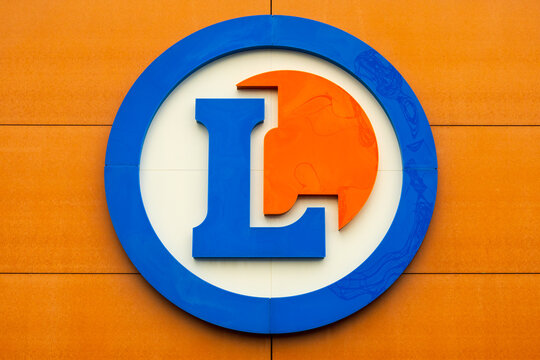 E.Leclerc sign, French supermarket logo