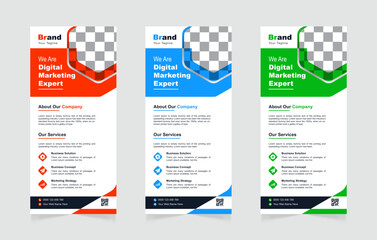Corporate  business dl flyer or rack card design template  
