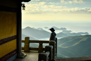 A view of the archipelago from the temple on the mountain