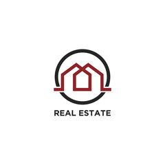 Real Estate Logo. Construction Architecture Building Logo Design Template Element
