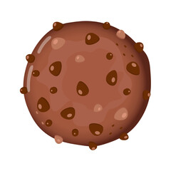 Cute funny chocolate cookies character. Vector hand drawn cartoon kawaii character illustration icon. Isolated on white background. Chocolate cookies character concept