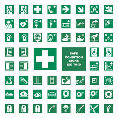 Set Of Safety Condition Symbols Sign, Vector Illustration,