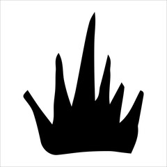 A single vector element is a grass silhouette