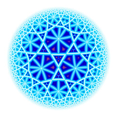 Fractal Winter Mandala Triangular Symmetry Circle Limit
