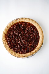 Pecan Pie isolated on white background