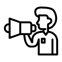 sales marketing line icon