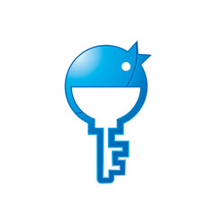 Fototapeta na wymiar blue color key vector icon