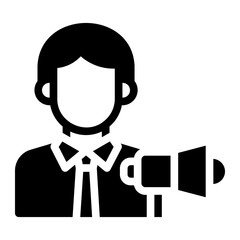 sales marketing glyph icon