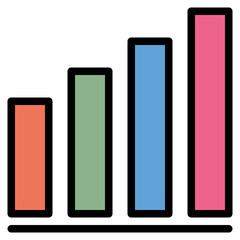 data graph analytic business icon
