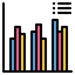 graph chart data analytic icon