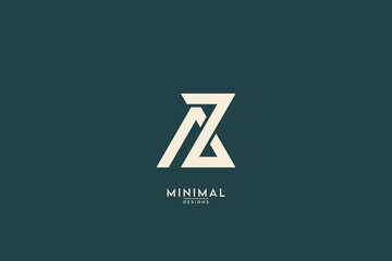 Abstract AZ, ZA Letters Logo Monogram icon. - 545188827