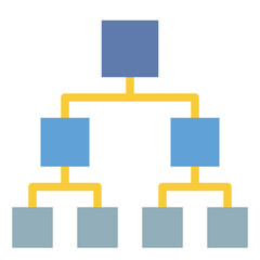 hierarchical organization business diagram icon