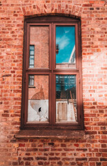 window in the brick wall