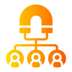 inbound marketing gradient icon