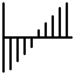 bar graph fluctuate chart icon