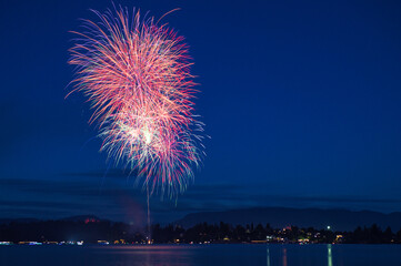 Fireworks Over Lake