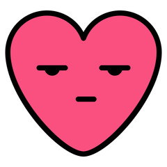 confused wonder unhappy emoji heart icon