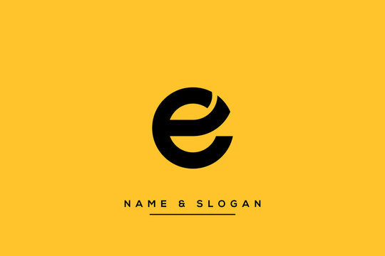 Abstract CE, EC Letters Logo Initial Based Monogram Icon Vector.