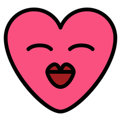 romantic lovely sweet emoji heart icon