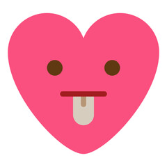 cheeky tongue feeling emoji heart icon