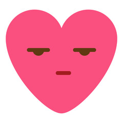 confused wonder unhappy emoji heart icon