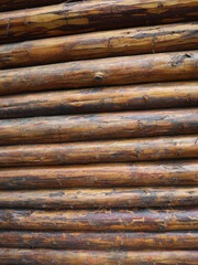 cylindrical wooden background design for simple concept