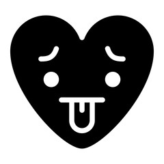 hot bad tired emoji heart icon
