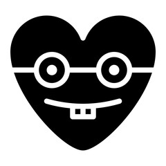 nerd sungrass geek emoji heart icon