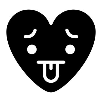 Hot Bad Tired Emoji Heart Icon