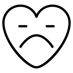 heartbroken sad emotional emoji heart icon