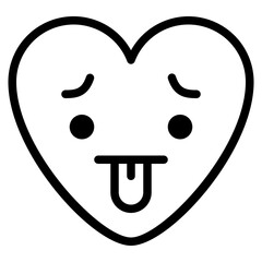 hot bad tired emoji heart icon