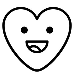 laughing smile happy emoji heart icon