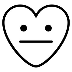 natural quiet silent emoji heart icon