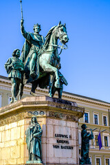 historic statue of Ludwig I. in munich