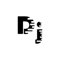  dj music logo vector icon