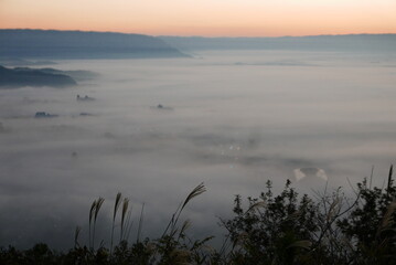 The Aso area is home to the worlds biggest inhabited volcanic caldera, known as Mount Aso. The sea of clouds in Aso s caldera is one of the best views, as known as Unkai.